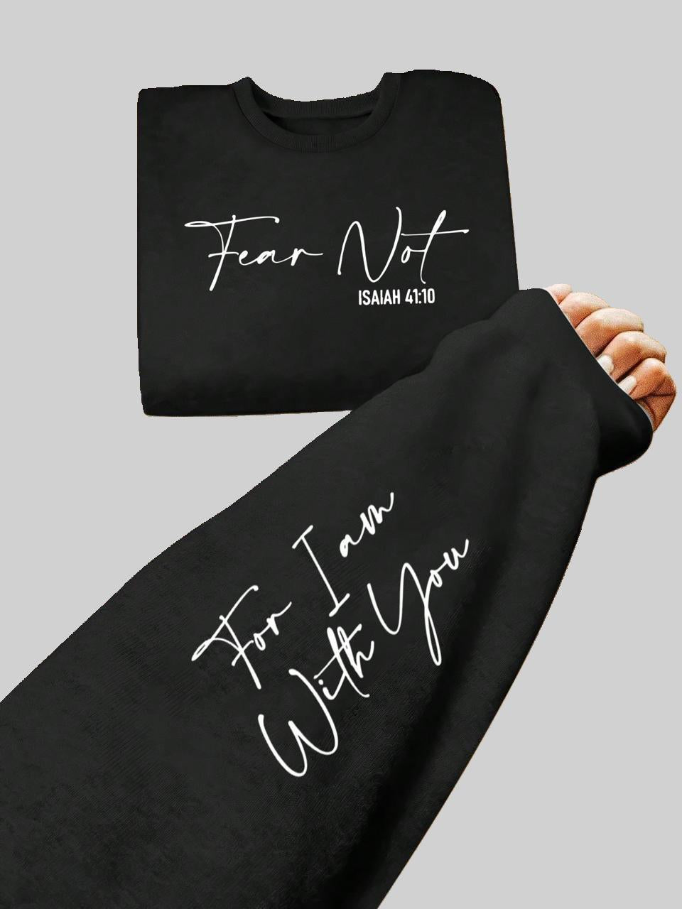 Black "Fear Not" Top