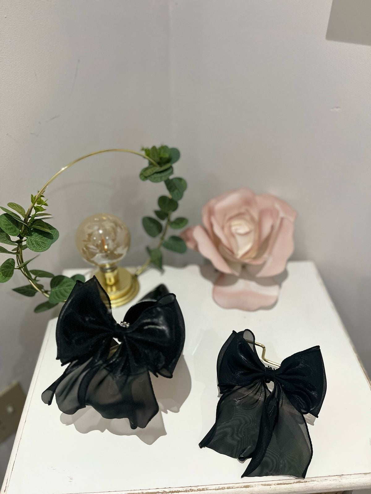 Black Chiffon Bow