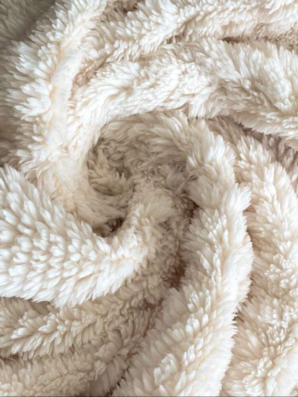 Cream Fleece Jacket with Hoody