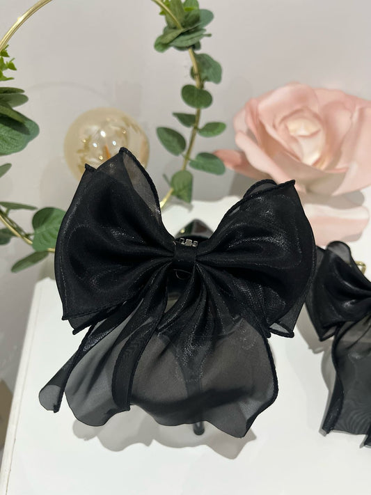 Black Chiffon Bow