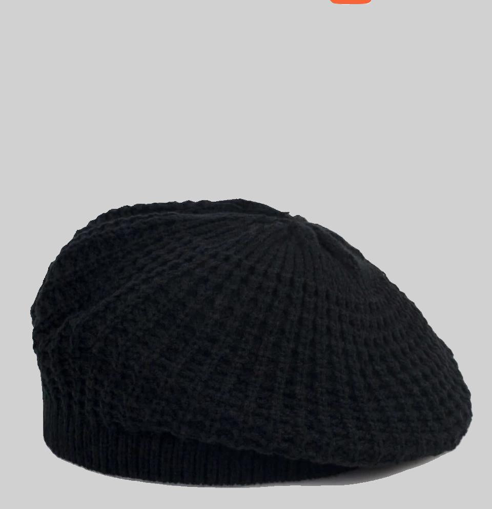 Black Knitted Beret