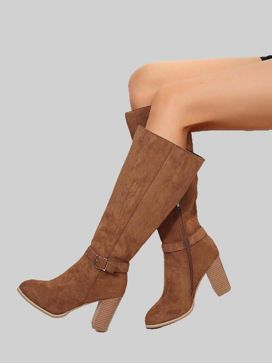 Brown Suede Long Boot