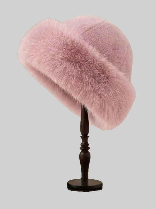 Pink Fur Hat & Glove Set