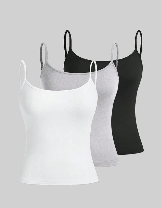 White Basic Crop Camisole Tank Top