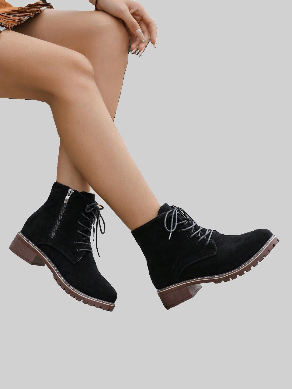 Black Suede Ankle Boot