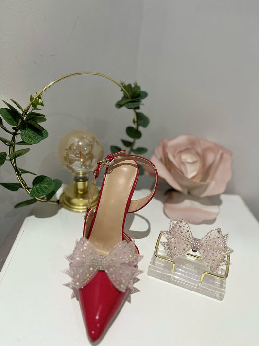 Transparent Glitter Bow